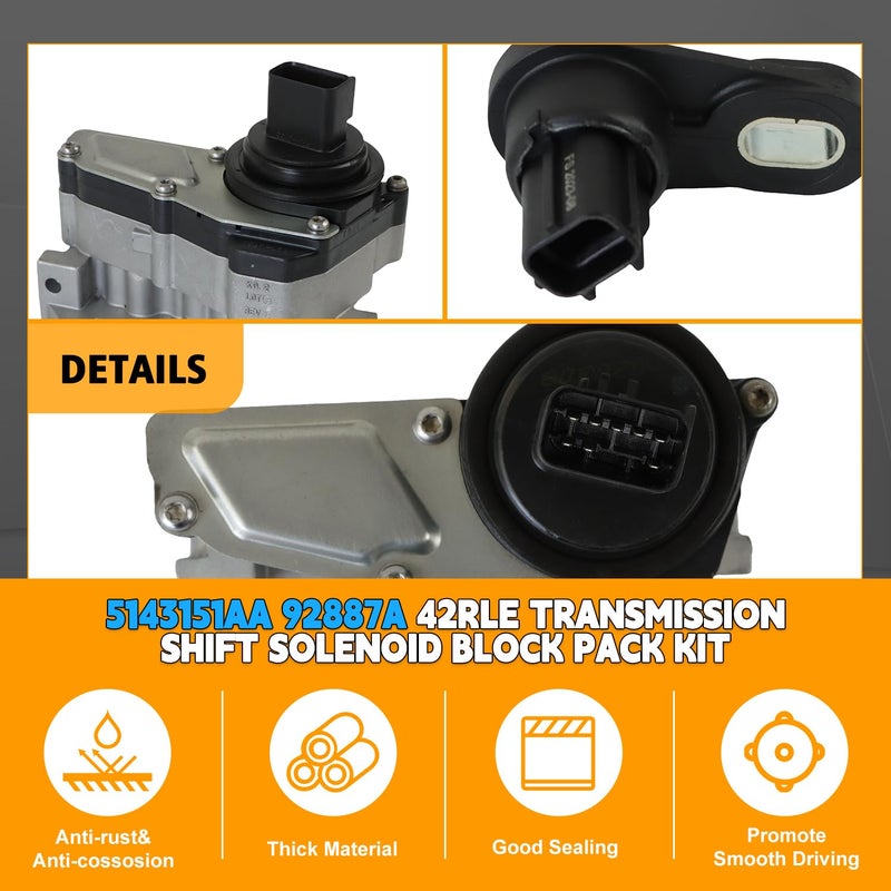PANGOLIN 5143151AA 92887A 42RLE Transmission Shift Solenoid Block Pack Kit for Chrysler Dodge Jeep Liberty Aftermarket Parts - Image 4
